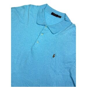 Polo Ralph Lauren Polo Shirt 4XLT Blue Heather Pony Logo Big Tall